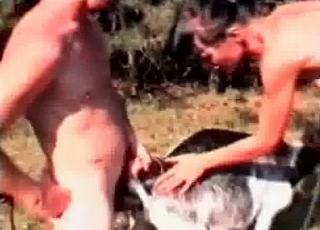Big-dicked dude fucking a sexy puppy