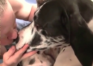 Dog enjoying this ruthless sex session