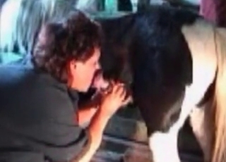 Big-dicked beast gets a nice blowjob