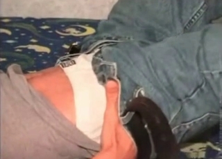 Prostate massage with a dog's cock