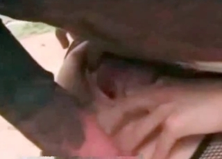 Tight pussy wrecked by a horny dg