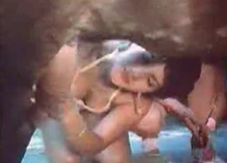 Nasty animal enjoying naughty things