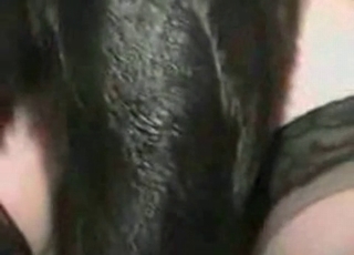 Tight pussy cutie fucks a dog