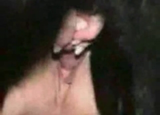 Tight pussy cutie fucks a dog