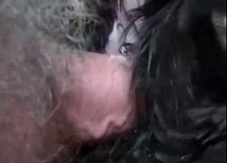 This animal surely loves human jizz