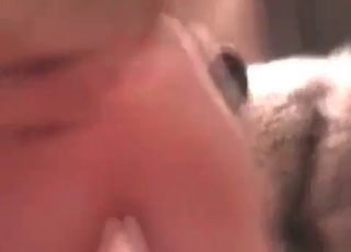 Cute blonde enjoying hardcore bestiality