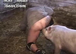 Big booty dude licked by a hot pig here