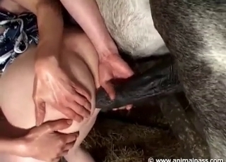 Horny dog fucks a pierced pussy